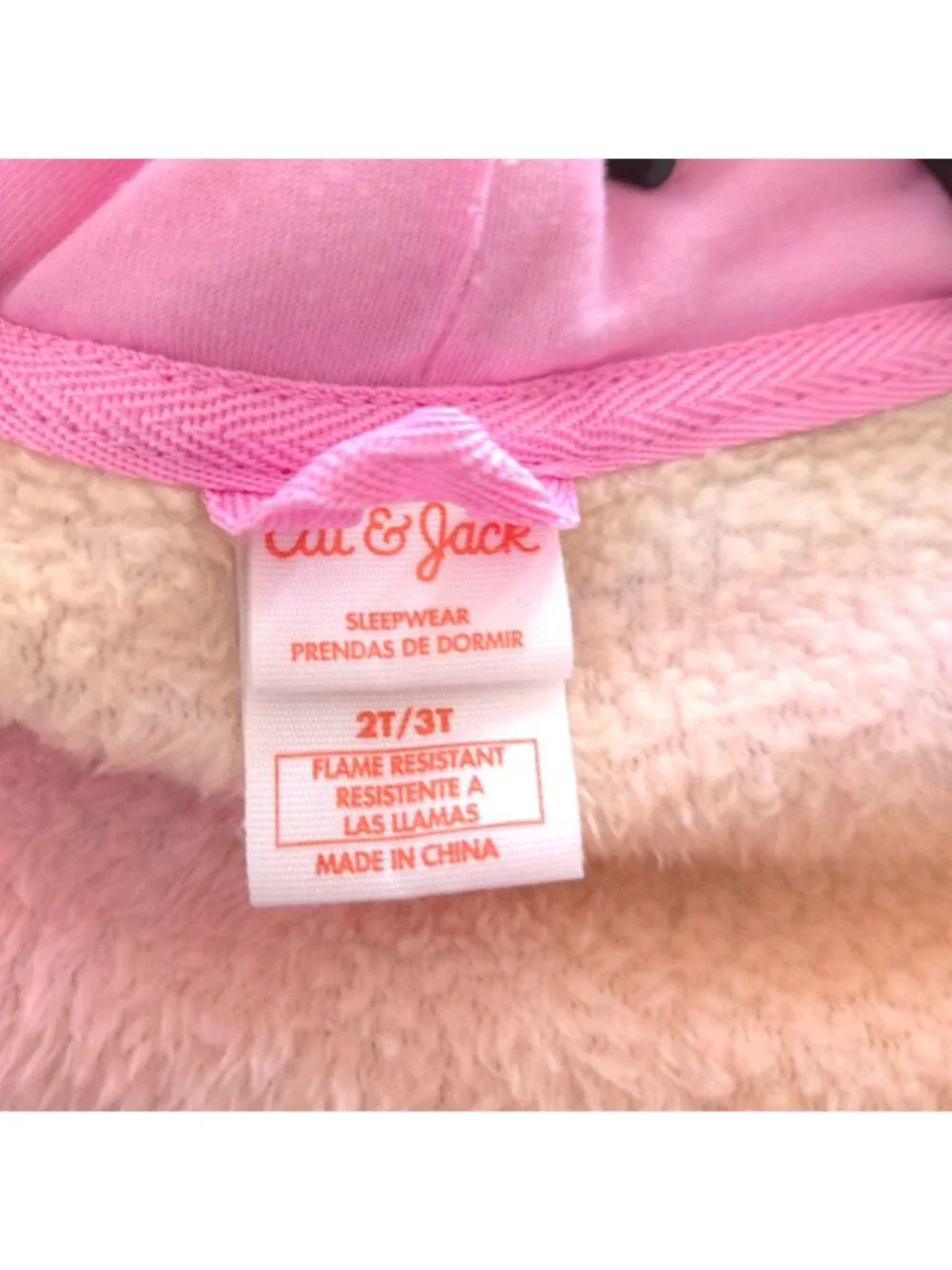 Cat & Jack Rainbow Unicorn Hooded Plush Bathrobe Toddler Girls 2T 3T Belted
